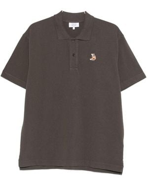 Maison Kitsuné Dreaming Fox Cotton Polo Shirt - Grey
