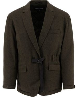 Comme des Garçons Blazer With Self-Tie Fastening Giacche Verde-Uomo - Nero