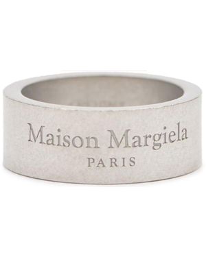 Maison Margiela Ring Mit Logo - Grau