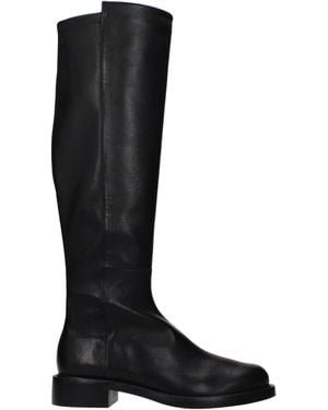 Stuart Weitzman Leather Boots - Black