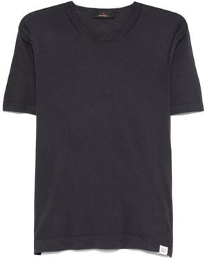 Peuterey Fein gestricktes T-Shirt - Schwarz
