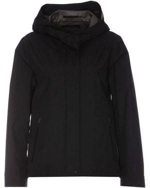 Herno Hooded Cape Jacket - Black