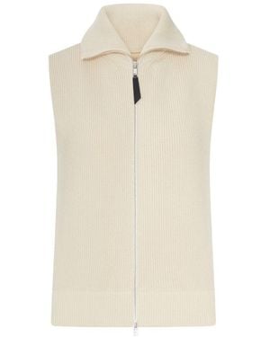 Maison Margiela Wool Zipped Vest - White