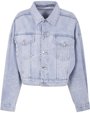 Alexander Wang Boxy Fit Denim Trucker Jacket - Blau
