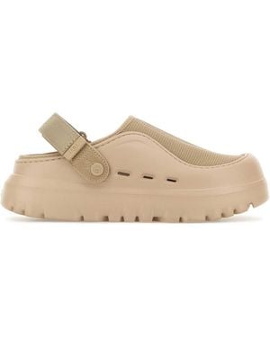 UGG Sand Rubber And Mesh Peakmod Slippers - Natural