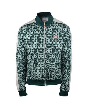 CASABLANCA Deconstructed Monogram Jacket - Green