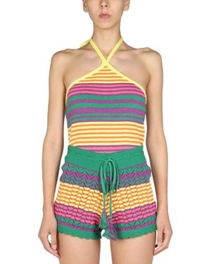 Gallo Striped Pattern Top - Multicolour