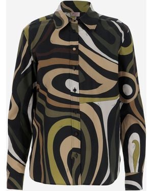 Emilio Pucci Camicia Di Cotone Classica - Nero