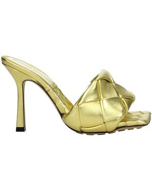 Bottega Veneta Leather Sandals - Yellow