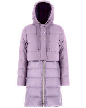 Herno Abrigo de plumas de lana - Morado