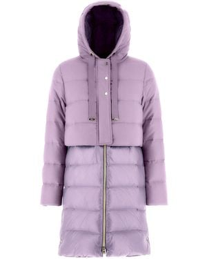Herno Abrigo de plumas de lana - Morado