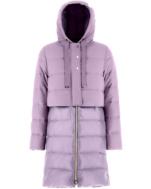 Herno Wool Down Coat - Purple