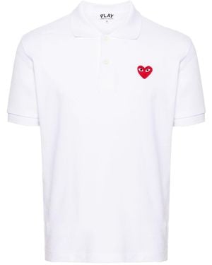 COMME DES GARÇONS PLAY Cotton Polo Shirt - White