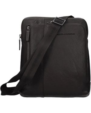 Piquadro Herrens Umhängetaschen Braun/Moro Head Leder - Schwarz