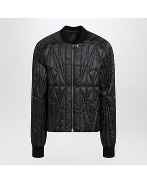 Moncler Quilted Zip Up Down Jacket - Black