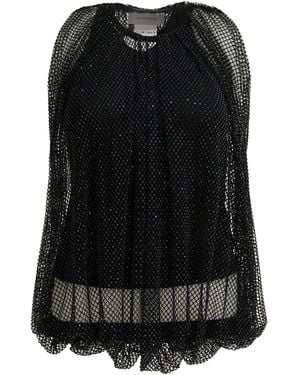 Max Mara Sleeveless Mesh Top Tops - Black