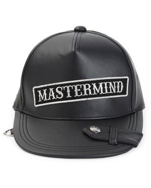 MASTERMIND WORLD Faux Leather Cap - Schwarz