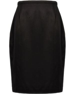 Saint Laurent Satin Skirt - Black