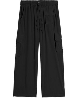 Y-3 Wide-Leg Trousers - Black