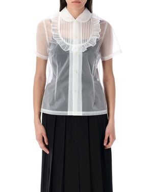 Comme des Garçons Tulle Shirt Plastron - Blau