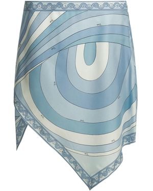 PUCCI "Iride" Asymmetrical Miniskirt - Blue