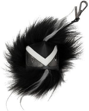 Fendi Portachiavi Uomo Pelle Nero - Black