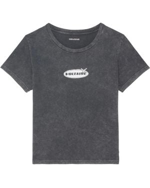 Zadig & Voltaire Alys Hc Motocross Strass - Gray