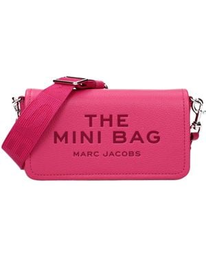 Marc Jacobs Crossbody Bags The Mini Bag Leather Fuchsia/Raspberry - Pink