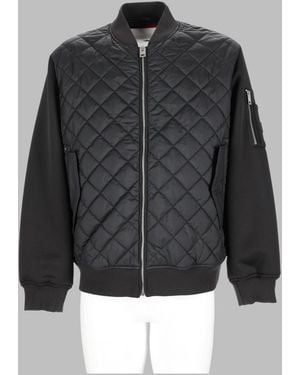 HUGO Quilted Utility Zippered Sports Jacket - Black