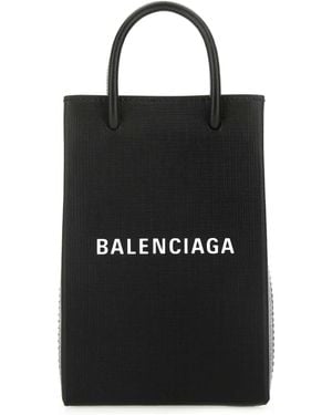 Balenciaga Leather Phone Case - Black