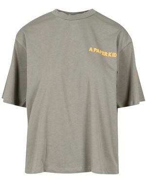 A PAPER KID Ein Papierkind T -Shirts und Polos Grün - Grau