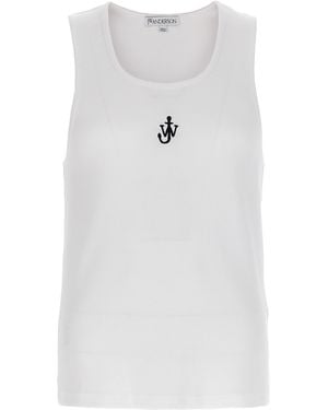 JW Anderson Top "Anchor Embroidery" - Weiß