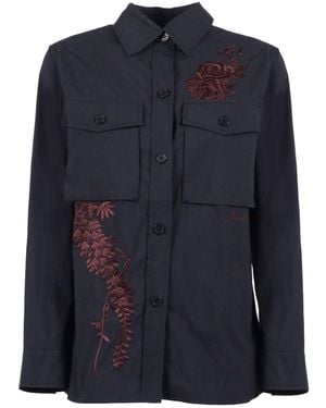 P.A.R.O.S.H. Shirt With Embroidery - Blue