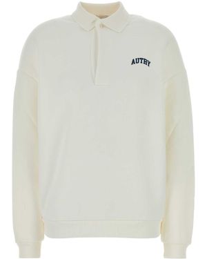Autry White Cotton Polo Shirt