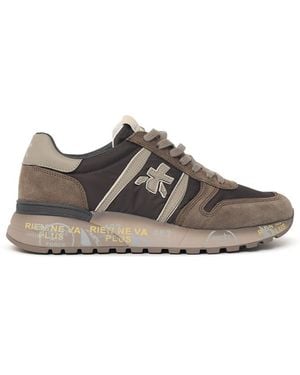 Premiata 'Lander 8410' Suede Trainers - Brown