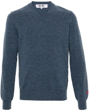 COMME DES GARÇONS PLAY Pullover Mit Herz-Patch - Blau