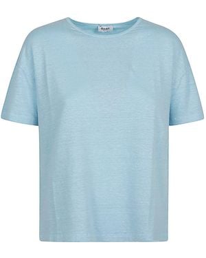 Base London Linen Jersey T Shirt - Blue
