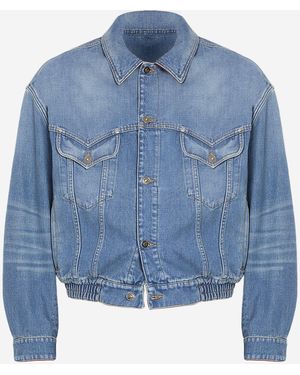 Versace Jeansjacke aus -Baumwolle - Blau
