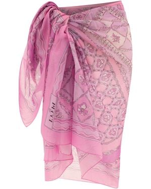 PUCCI Festive Cotton Printed Pareo - Pink