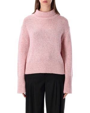 Lisa Yang Oversized Cashmere Turtleneck Jumper - Pink