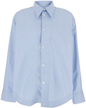 Ami Paris Gestreiftes Hemd - Blau