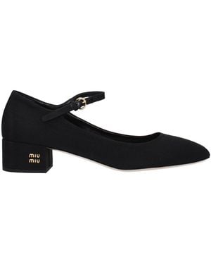 Miu Miu Fabric Décolleté - Black