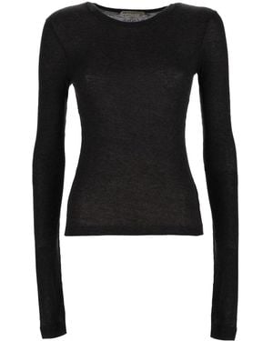 JW Anderson Solid Crew Neck Top - Black