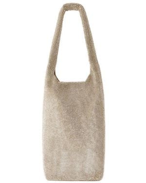 Kara Crystal Mesh Wine Cooler Schoudertas Mesh Beige - Naturel