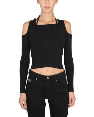 Versace Jeans Couture Shirt With Bare Shoulders - Black