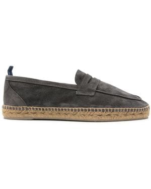 Castañer Nacho Wildleder Leder Espadrilles - Grau