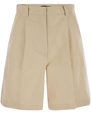 Weekend by Maxmara Ecuba Baumwoll- und Leinen -Bermuda -Shorts - Natur