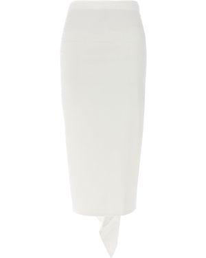 Thelatest Longuette falda - Blanco