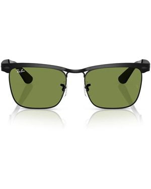 Ray-Ban Gafas De Sol Rb3875 006/4 E Wayfarer Deluxe Negro/Verde Unisex