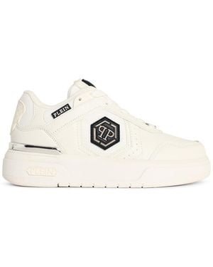 Philipp Plein 'Sk8 R' Fabric Blend Trainers - White